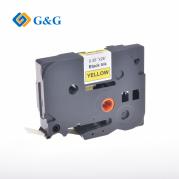 BROTHER RL-B-T621 BANDA LAMINATA G&G ETICHETE AUTOCOLANTE BK ON Y 9MMX8M TZE621 COMPATIBIL