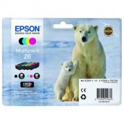 EPSON XP-600 MULTIPACK CMYK NR.26 C13T26164010 1X6,2ML, 3X4,5ML ORIGINAL