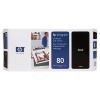 HP 80 CAP PRINTARE & CLEANER BLACK NR.80 C4820A ORIGINAL PENTRU HP DESIGNJET 1050