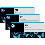 HP 771C TRIPACK CARTUS PHOTO BLACK NR.771C B6Y37A 3X775ML ORIGINAL PENTRU HP DESIGNJET Z6200